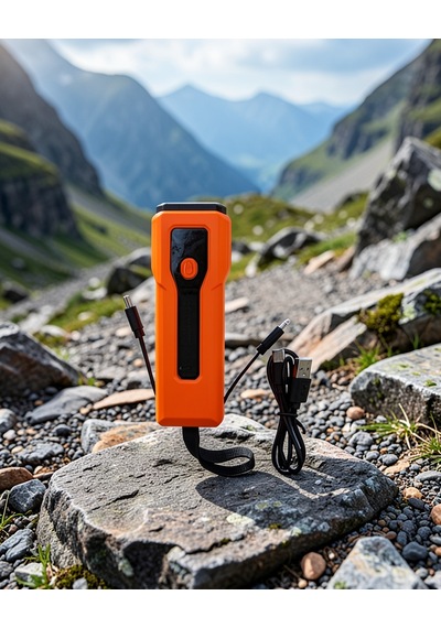 Su Geçirmez Ön Far 5000 Mah Powerbanklı Uczzz828fenerpowerbank-1 Çok Renkli