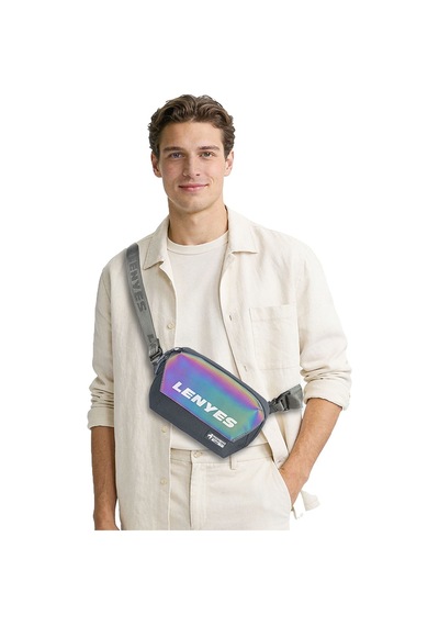 Lenyes Lb713 Dazzling Crossbody Serisi Çok Amaçlı Su Geçirmez Çapraz Vücut Çantası Siyah Siyah