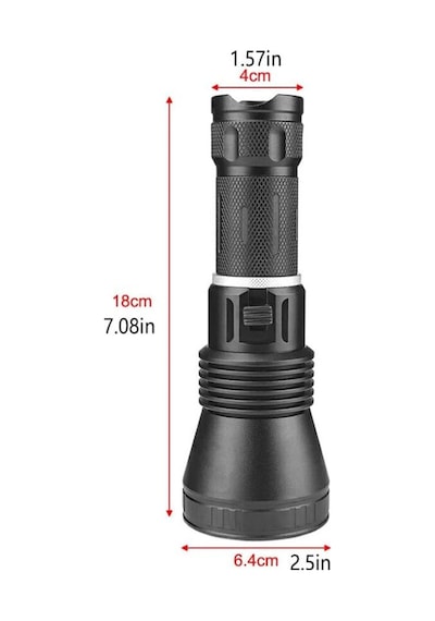 Watton Wt-655 1200 Lümen Profesyonel Şarjlı El Feneri Siyah