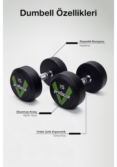 Proforce Dambıl Ağırlık Db15 Kg Tek Adet