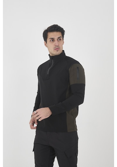 Camp Scoutland Camp138 Outdoor Tactical Su iticili Erkek Siyah-Haki Taktik Sweatshirt Siyah