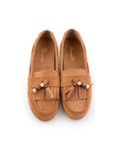 Bambi Taba Kadın Loafer Ayakkabı K01566004972 Taba