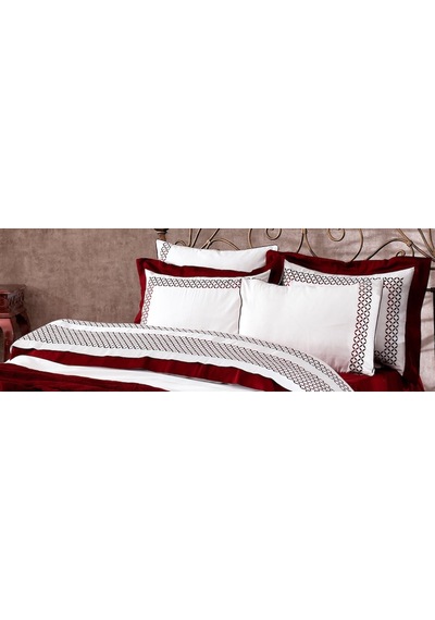 Nazik Home Sandy Nevresim Takımı Çk Bordo