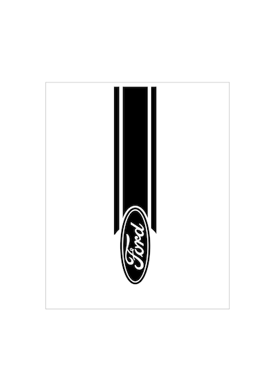 Ford İçin Uyumlu Aksesuar Ön Kaput Şerit Sticker