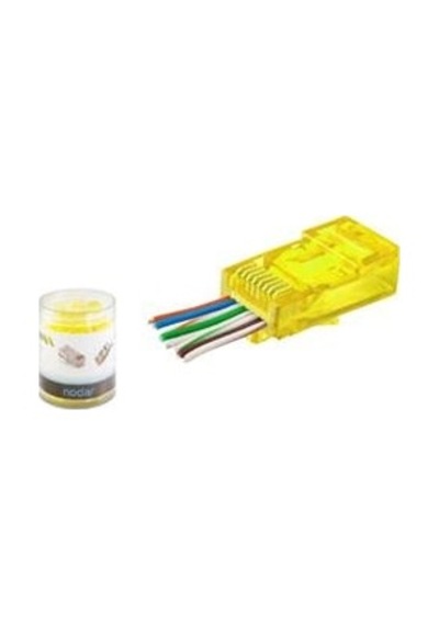 Nodar Nd2400 Cat6 Ez Rj45 Konnektör 100 Adet Plastik Kutu - Sarı