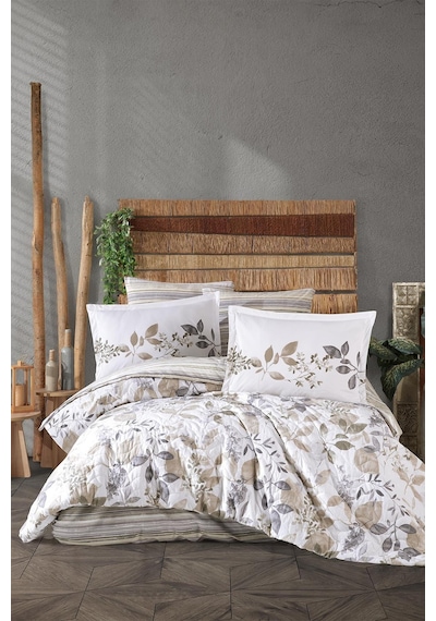 Clasy %100 Pamuk Dört Mevsim Set Tek Kişilik Bej