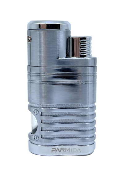 Parmida Premium 4 Torch Jet Alevli Puro Çakmağı Gümüş Gri