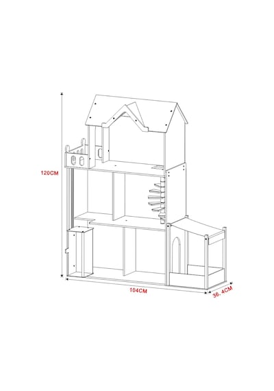 Vardem 3 Katlı 15 Parça Aksesuarlı Ev Set 120x104x36.4cm - Standart