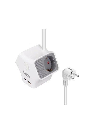 Vea Ve-g903yc 3 Lü Usb+ Type-c Girişli Anahtarlı 1.5 Metre Grup Priz Diğer