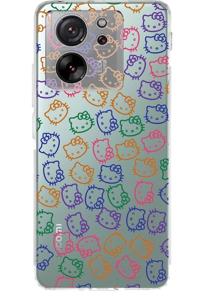 Xiaomi Mi 13t Uyumlu Kamera Korumalı Hello Kitty Tasarımlı Şeffaf Silikon Kılıf Şeffaf