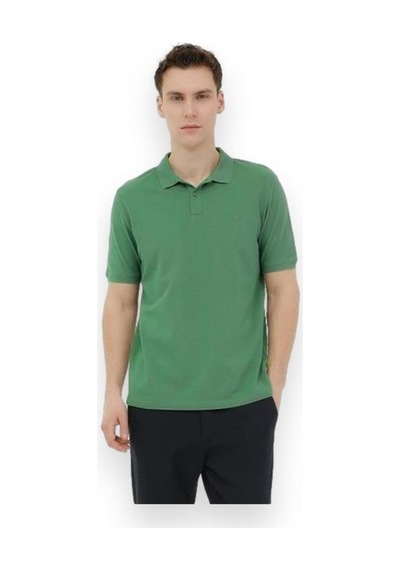 Lumberjack Ct953 101079283 Basic Polo Yeşil Erkek T-shirt