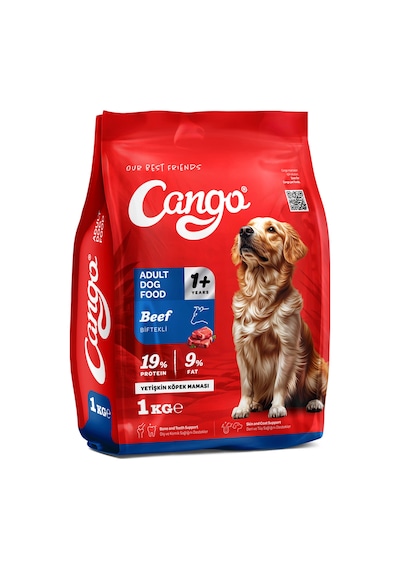 Cango Yetişkin Köpek Maması Etli Biftekli 1 Kg 5'li