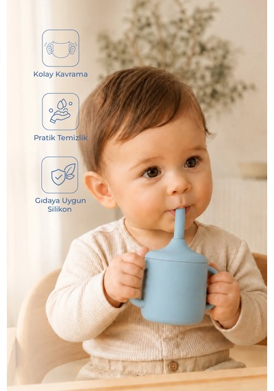 Babyjem Silikon Pipetli Bardak Mint