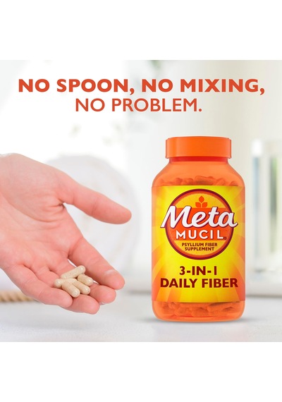 Metamucil 3-ın-1 Daily Fiber 300 Kapsül Usa Menşeii Dmmedicineden