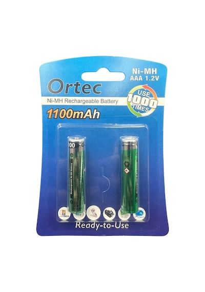 Ortec 1.2 V 1100 mAh Ni-mh Aaa Şarj Edilebilir İnce Kalem Pil
