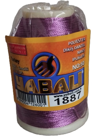 Abarta Yabalı Polyester Dikiş Dantel Nakış Ipliği 6 Katlı No:50 -20 Gram 1 Adet Renk:1887