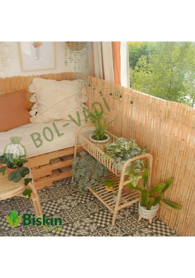 110cm Yükseklik X 100cm Genişlik Bambu Kamış Hasır Çit Dekoratif Bahçe Balkon Ve Duvar Çiti Reed Fence