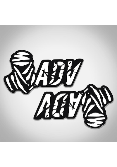 Off Road Motorsiklet Adventure 3D Sticker 2 Adet