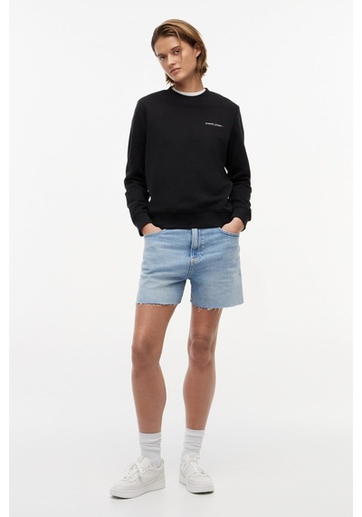 Tommy Hilfiger Tjw Kadın Regular Essential Logo 1 Bisiklet Yaka Siyah Sweatshirt-16430