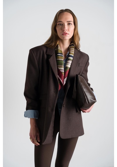 Nauvè Kaşe Blazer Ceket Kahverengi