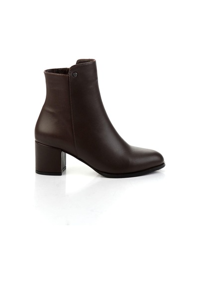Bambi Kahve Hakiki Deri Kadın Bot & Bootie K02208020903 Kahve
