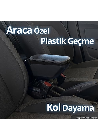 Dacia Duster 2009-2018 İle Uyumlu Geçmeli Kolçak, Kol Dayama - A+ Kalite