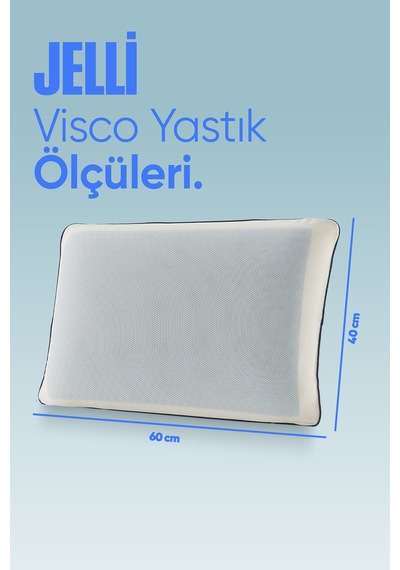 Jelli Ortopedik Visko Yastık - Soğuk Serinletici Jelli Visco Yastık - Soğuk Ortopedik Visko Yastık Beyaz