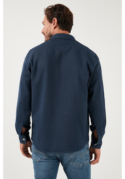 Buratti Pamuklu Tek Cepli Regular Fit Erkek Gömlek Cf25W129140 Lacivert