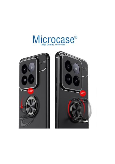 Xiaomi 14 Global Focus Yüzük Standlı Silikon Kılıf Al3363