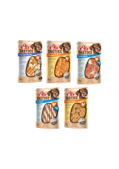 8in1 Tasties 5 Çeşit Karma Köpek Ödülü 85 Gr. X 5 Adet