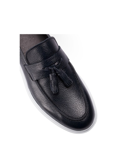 Deery Hakiki Deri Lacivert Comfort Erkek Loafer Lacivert