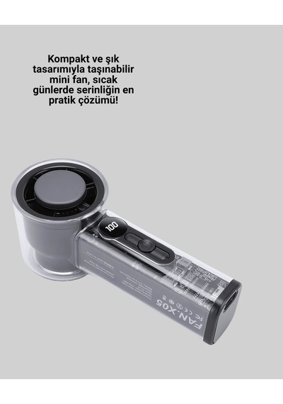 Taşınabilir Fan, Usb Şarjlı, Sessiz Çalışan, Kompakt