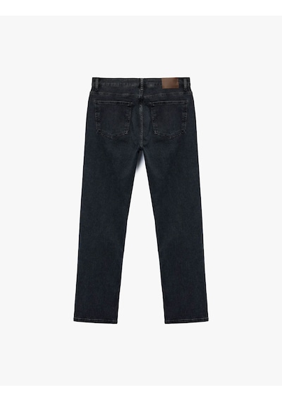 Koton Mark Pamuklu Straight Fit Lacivert Erkek Jean Pantolon 6wam40058nd Lacivert