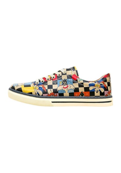 Kadın Vegan Deri Çok Renkli Sneakers - Warner Bros You-re-despicable Tasarım