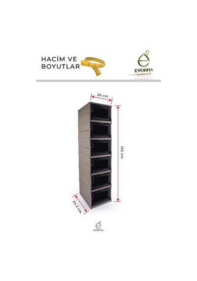 6 Katlı Modüler Ayakkabılık 6'lı Katlanabilir Ayakkabılık Taşınabilir Çok Amaçlı Geniş Dolap Ve Raf Renkli