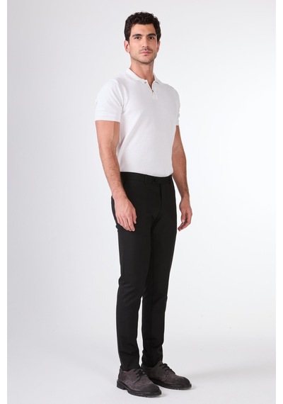 Dufy Siyah Erkek Slim Fit Düz Pantolon - 103924 Siyah