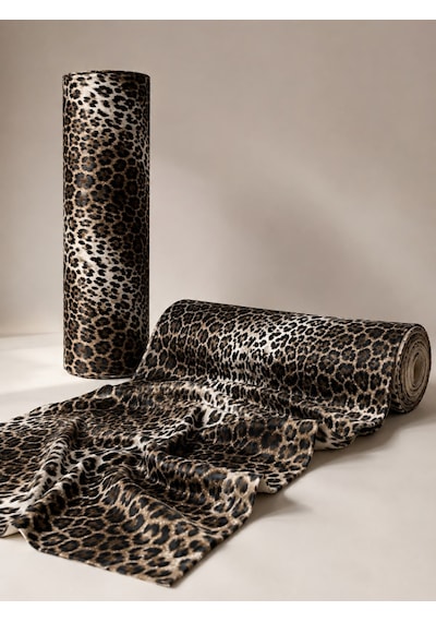 Favora Leopar Desenli Nevresimlik Kumaş 10 Metre