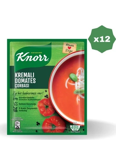 Knorr Kremalı Domates Çorbası - 12 Adet