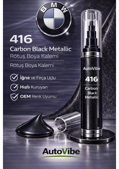 Bmw Rötuş Boya Kalemi 416 Carbon Black Metallic Karbon Siyah Metalik