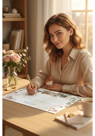Haftalık Planlayıcı - A4 Ebat - Sevimli Kedi - 30 Yaprak - Weekly Planner Diğer