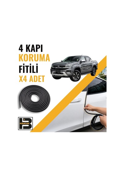 Volkwagen Amarok 2022-2025 Kapı Koruma Fitili-4 Kapı-siyah-bm2405