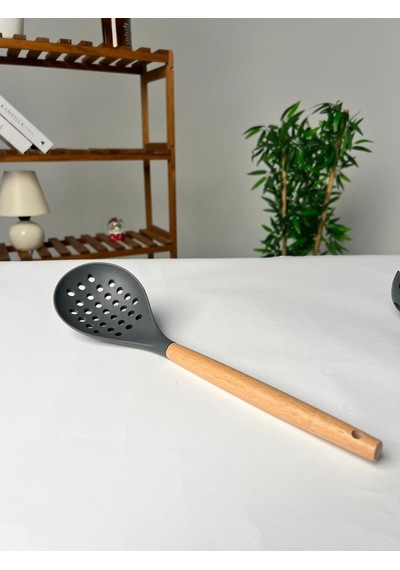 Favora 7'li Bambu Saplı Silikon Servis Seti - Gri
