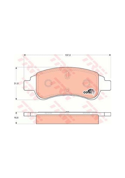 Citroen C-elyssee 1.2vti 2012-2019 Trw Ön Balata Netpar1563 Hmr-