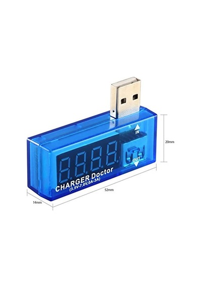 Usb Voltmetre Ampermetre Gösterge Şarj Doktor 5v 3a Taşınabilir Mini Akım Voltaj İzleyici Şarj Test Cihazı Kırm