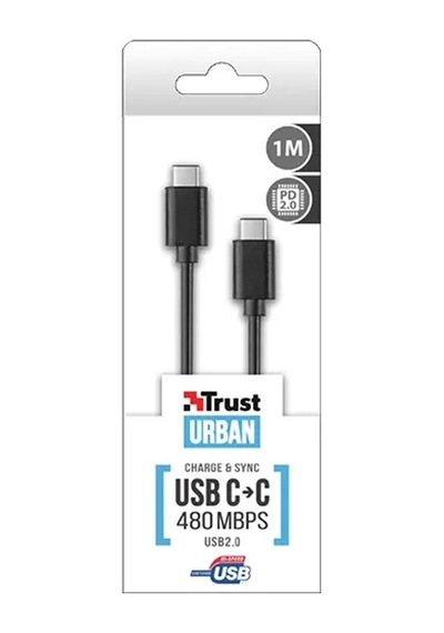 Trust 21176 USB-C To USB-C Kablo 1 M Siyah Usb 2.0