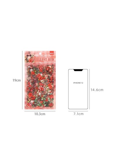 Kolbi Craft 6 Sayfa 74 Adet Şeffaf Mor Lavanta Çiçek Sticker Bullet Journal Scrapbook Laptop Ajanda Planlayıcı 3 Adet Çok Renkli