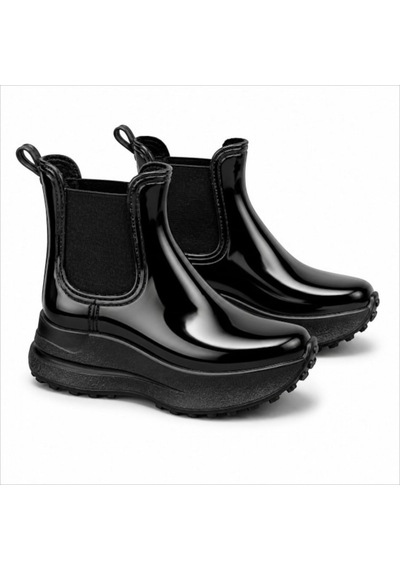 Black Flex Yüksek Taban Kadın Yağmur Botu Siyah 36-40 0gr-siyah