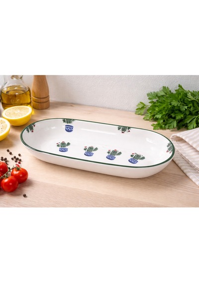 30 Cm Kayık Tabak Çok Renkli