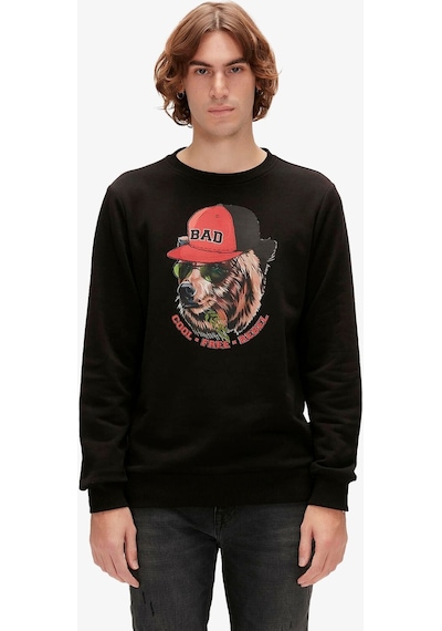 Bad Bear Rebel Crewneck Erkek Siyah Sweatshirt 23.02.12.019-c01 Siyah