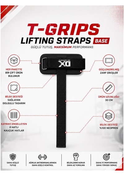 Dex Supports T-grips Lifting Straps Base
